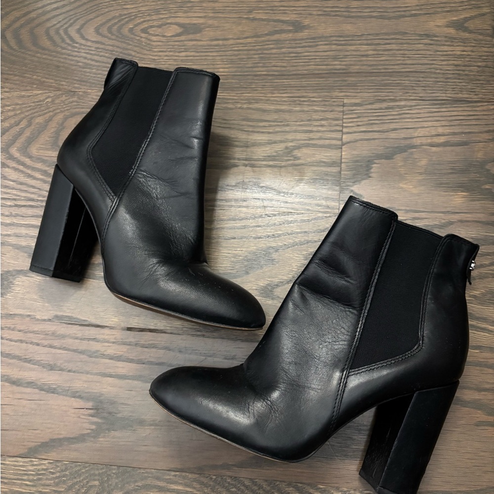 Sam Edelman Black Leather Ankle Boots